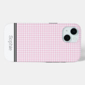 Coques Case-Mate iPhone En vichy rose personnalisé Samsung (Verso (horizontal))