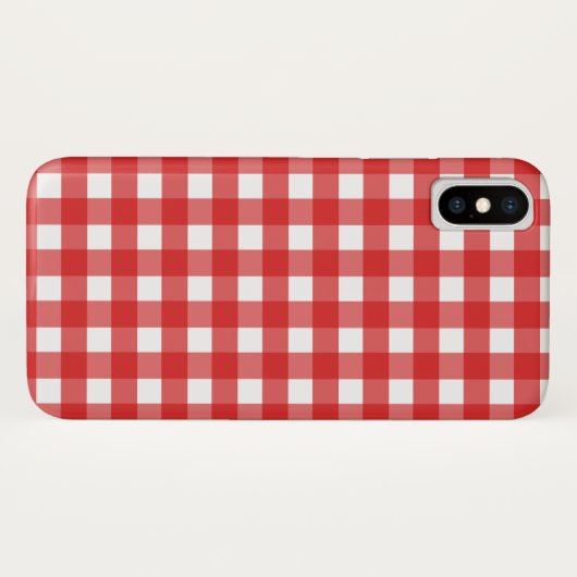 Coques Case-Mate iPhone En vichy rouge (Dos (Horizontal))