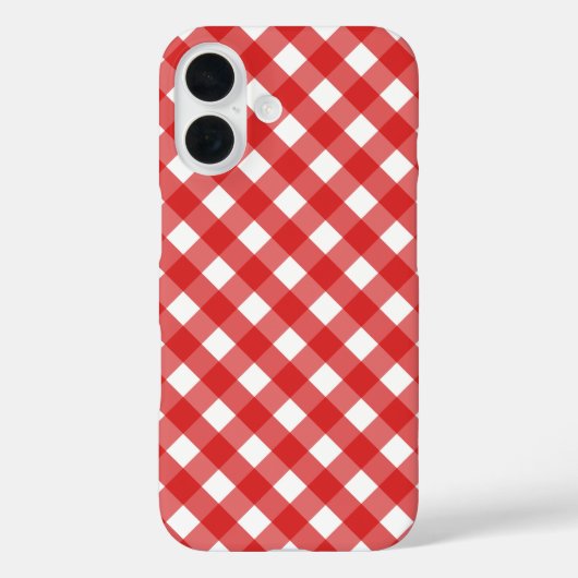 Coques Case-Mate iPhone En vichy rouge et blanc (Verso)