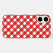 Coques Case-Mate iPhone En vichy rouge et blanc (Verso (horizontal))