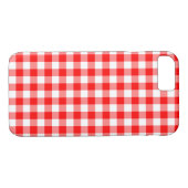 Coques Case-Mate iPhone En vichy rouge et blanc préppy coché (Dos (Horizontal))