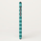 Coques Case-Mate iPhone en vichy turquoise (Dos/Gauche)
