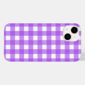 Coques Case-Mate iPhone En vichy violet brillant (Verso (horizontal))