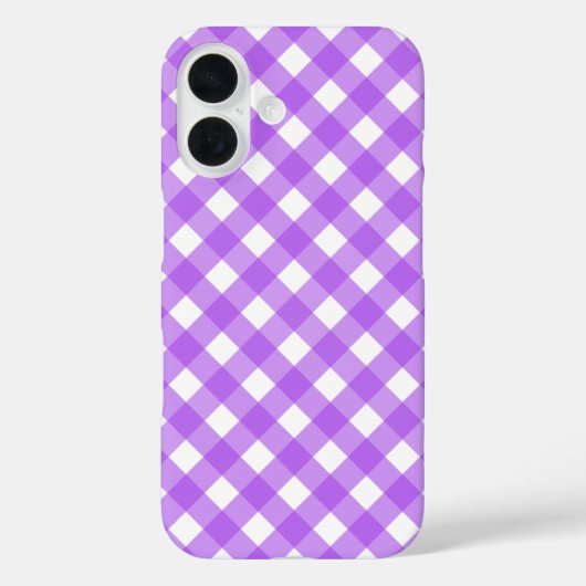 Coques Case-Mate iPhone En vichy violet brillant (Verso)