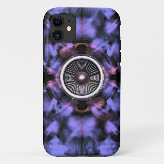 Coques Case-Mate iPhone Enceinte musicale sur un fond violet (Dos)