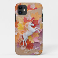 Enchanted Automne Unicorne Pastel Hues Fleurs Text