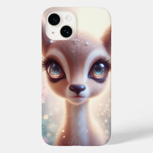 Coques Case-Mate iPhone Enchanted Celestial Fawn Art Sparkling Galaxy Eyes (Verso)