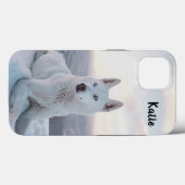 Coques Case-Mate iPhone Enchanteur personnalisé Chien blanc Husky dans la (Verso (horizontal))