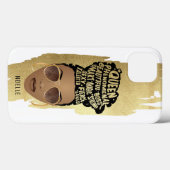 Coques Case-Mate iPhone Encourager les femmes noires, cheveux naturels, AV (Verso (horizontal))