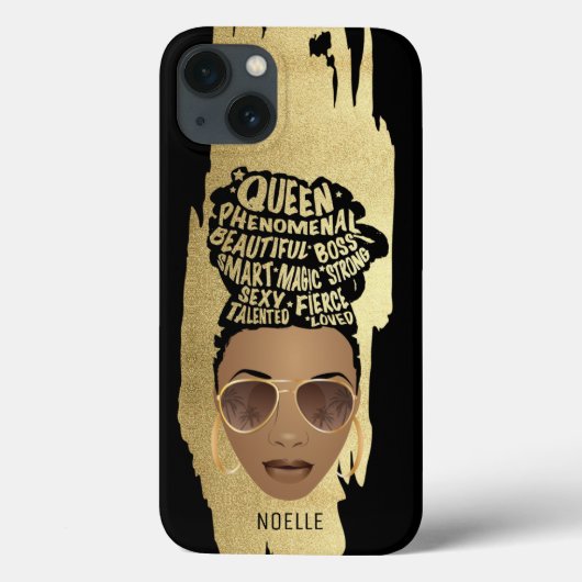 Coques Case-Mate iPhone Encourager les femmes noires, cheveux naturels, AV (Verso)