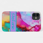 Coques Case-Mate iPhone Encre Abstraite colorée (Dos (Horizontal))