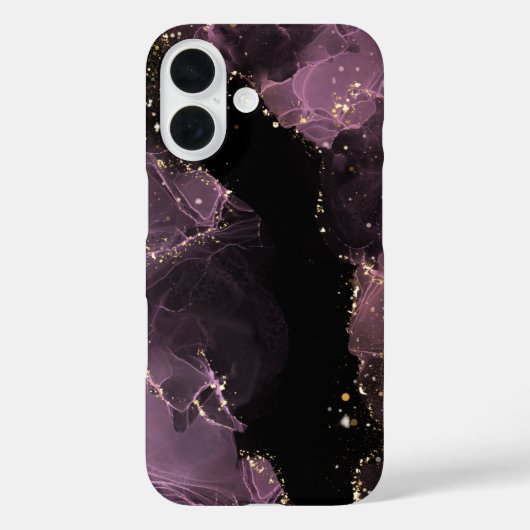 Coques Case-Mate iPhone Encre alcoolique violette et or de luxe (Verso)