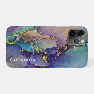 Case-Mate iPhone Case Encre d'alcool d'or multicolore Liquide Art Abstra