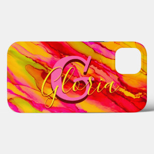 Case-Mate iPhone Case Encre d'alcool d'orange sauvage et de Fuscia