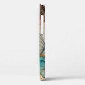 Coques Case-Mate iPhone Encre D'Alcool, Minéral Bleu Abstrait. (Verso / Gauche)