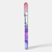 Coques Case-Mate iPhone Encre d'alcool orange et violet Abstraite (Verso / Gauche)