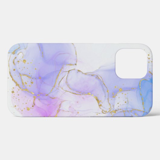 Coques Case-Mate iPhone Encre d'alcool rose, pourpre et bleu (Verso (horizontal))