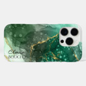 Coques Case-Mate iPhone Encre d'alcool vert Sacramento personnalisable (Verso (horizontal))