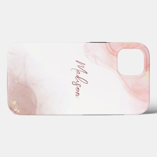 Coques Case-Mate iPhone Encre d'aquarelle liquide Abstraite (Verso (horizontal))