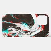 Coques Case-Mate iPhone Encre Marbrée : Texture Glitch Distortie. (Verso (horizontal))