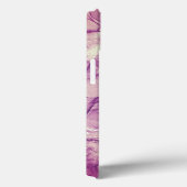Coques Case-Mate iPhone Encre Violette Abstraite Féminine Monogramme (Verso / Droite)