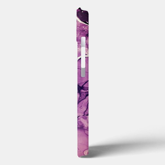 Coques Case-Mate iPhone Encre violette monogramme Feminine Abstraite (Verso / Gauche)