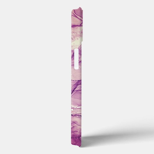 Coques Case-Mate iPhone Encre violette monogramme Feminine Abstraite (Verso / Droite)