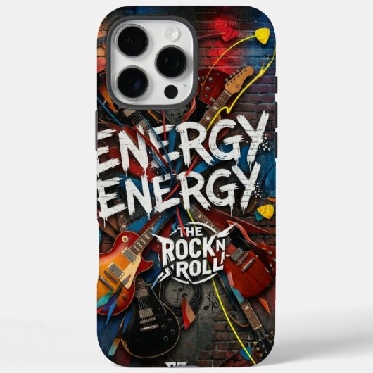Coques Case-Mate iPhone Énergie Déchaînée : Graffiti Rock 'n' Roll (Verso)