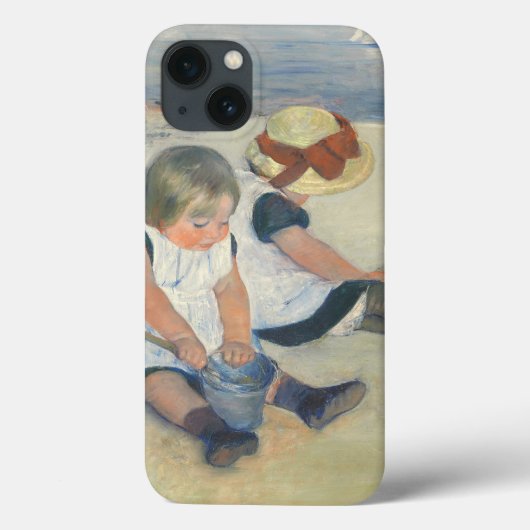 Coques Case-Mate iPhone Enfants jouant sur la plage, 1884 (Verso)