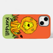 Coques Case-Mate iPhone Enfants mignon lion orange graphique (Verso (horizontal))