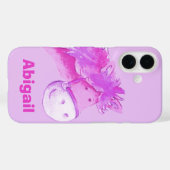 Coques Case-Mate iPhone Enfants poney violet filles nom personnalisé (Verso (horizontal))