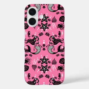 Coques iPhone 16 Enfants Sirènes rose