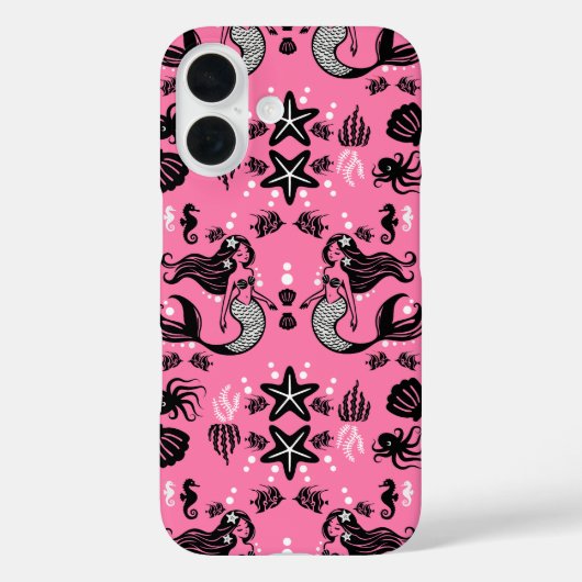 Coques Case-Mate iPhone Enfants Sirènes rose (Verso)