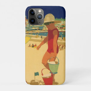 Coques Pour iPhone Enfants vintage, sœurs en vacances à la plage