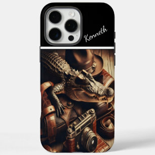 Coques iPhone 16 Pro Max Engin de voyage de l'alligator