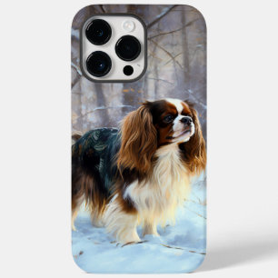 Coque Pour Pour iPhone 14 Pro Max English Toy Spaniel Qu'il neige Noël