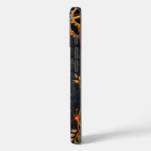 Coques Case-Mate iPhone Engrenages dorés vintage et néon rouge Cyberpunk m (Verso / Gauche)