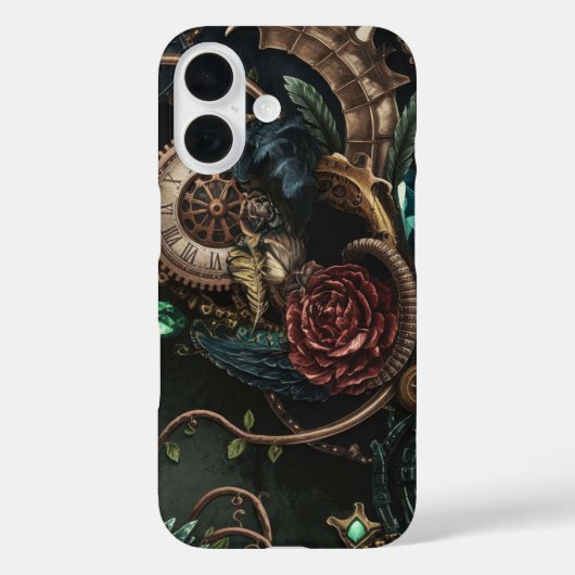 Coques Case-Mate iPhone Engrenages, fleurs et fusion d'Imaginaires (Verso)