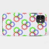 Coques Case-Mate iPhone Engrenages rouges, verts et bleus (Dos (Horizontal))