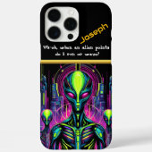 Coques Case-Mate iPhone Énigmatique figure extraterrestre (Verso)