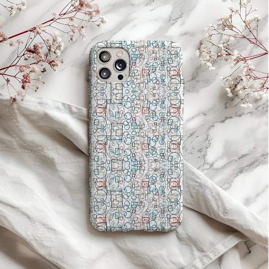 Coques Case-Mate iPhone Énigme - cercles, rectangles et carrés