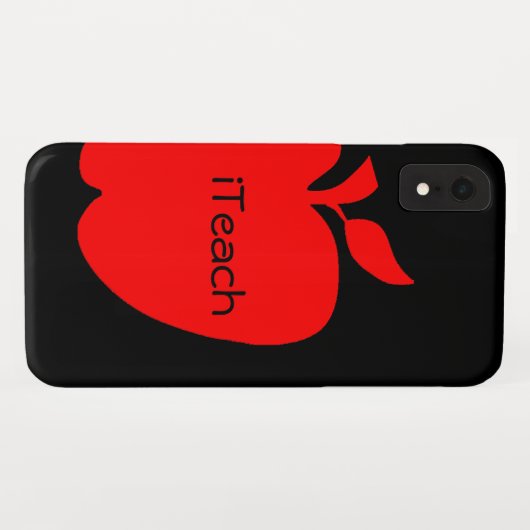 Coques Case-Mate iPhone Enseignant d'Apple rouge et noir (Dos (Horizontal))