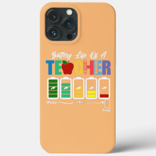 Case-Mate iPhone Case Enseignant Premier Jour D'école Batterie Vie De