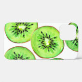Coques Case-Mate iPhone Ensemble d'aquarelle aux fruits Kiwi verts (Verso (horizontal))