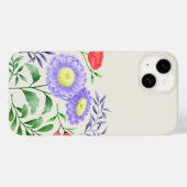 Coques Case-Mate iPhone Ensemble de fleurs peintes en aquarelle (Verso (horizontal))