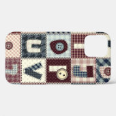 Coques Case-Mate iPhone Ensemble de lettres alphabétiques en style patchwo (Verso (horizontal))