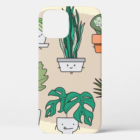 Coques Case-Mate iPhone Ensemble de plantes de maison mignons dans des pot (Verso)