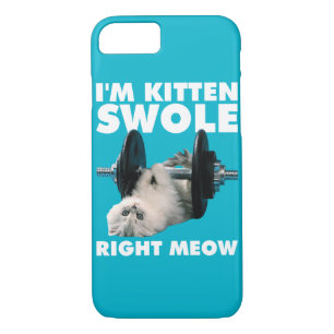 Coque iPhone 8/7 Entraînement - Chat - Je suis Kitten Swole Right M