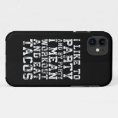 Coques Case-Mate iPhone Entraînement et manger des Tacos (J'aime faire la (Dos (Horizontal))