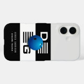 Coques Case-Mate iPhone Entraîneur professionnel de bowling | Initiales en (Verso (horizontal))